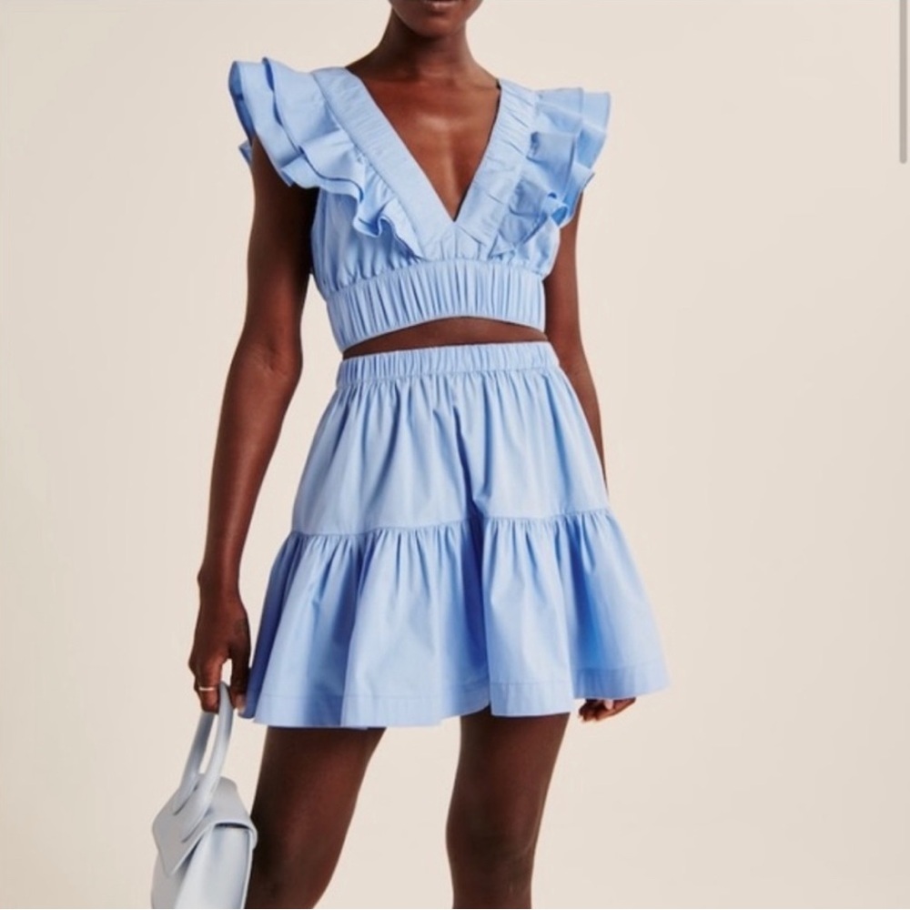 Abercrombie and Fitch Blue Poplin Skirt